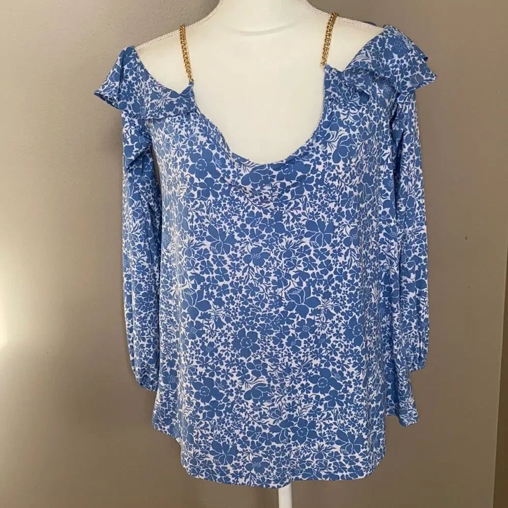 Michael Kors Cold Shoulder Floral Top!